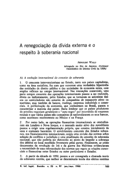 A renegocia&ccedil;&atilde;o da d&iacute;vida externa e o