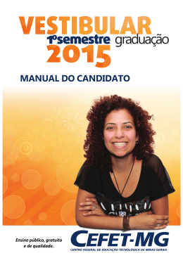 Manual do candidato_superior_1_2015.indd - Copeve - Cefet-MG