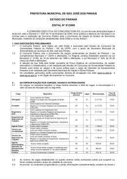 prefeitura municipal de são josé dos pinhais estado do