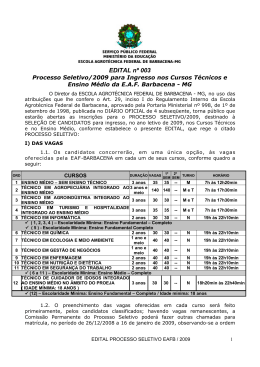 EDITAL n&ordm; 003