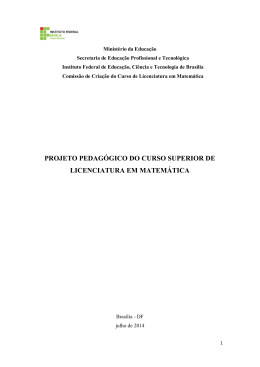 PROJETO PEDAGÓGICO DO CURSO SUPERIOR DE