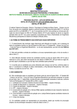 EDITAL LISTA DE ESPERA SISU - 02-2011