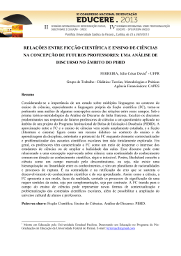 relações entre ficção científica e ensino de ciências na concepção