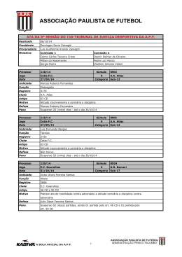 ASSOCIA&Ccedil;&Atilde;O PAULISTA DE FUTEBOL