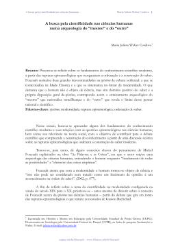 A busca pela cientificidade nas ci&ecirc;ncias humanas numa