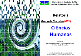 GT1 - Ciências Humanas - Universidade de Brasília