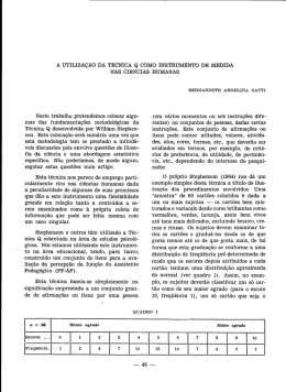 A UTILIZA&Ccedil;&Atilde;O DA T&Eacute;CNICA Q COMO INSTRUMENTO DE MEDIDA