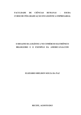 FACULDADE DE CI&Ecirc;NCIAS HUMANAS &ndash; ESUDA CURSO DE P&Oacute;S