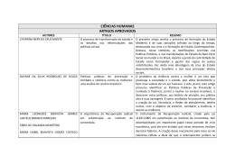 Ciências Humanas - Instituto Federal de Educação, Ciência e