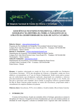 geoci&ecirc;ncias no ensino fundamental - SINECT