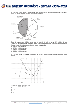 Simulado Matem&aacute;tica &ndash; UNICAMP &ndash; 2014- 2013
