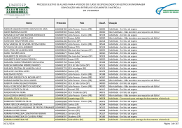 processo seletivo de alunos para a 4ª edição do curso de