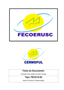 FECO D 03 - Entrada Consumidora de Alta Tensão
