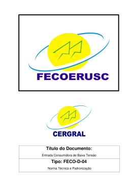 FECO D 04 - Entrada Consumidora de Baixa Tensão