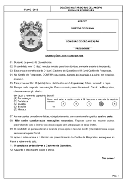PROVA PORT 1&ordm; ANO EM 2009
