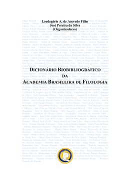 dicionário biobibliográfico da academia brasileira de filologia