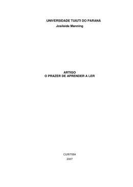 artigo o prazer de aprender a ler
