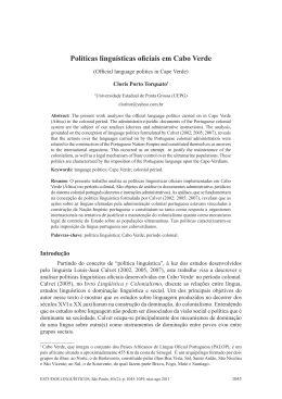 Políticas linguísticas oficiais em Cabo Verde