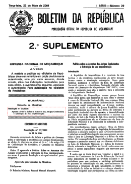 Resolução/ 01 - Portal do Governo de Moçambique