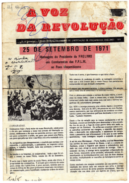 A Voz da Revolu&ccedil;&atilde;o / FRELIMO