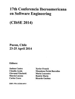 17th Conferencia Iberoamericana on Software Engineering