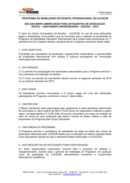 Mobilidade Estudantil Internacional 2014 ()