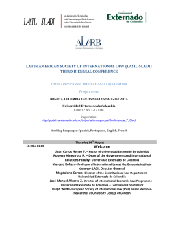 LASIL SLADI - Latin American Society of International Law