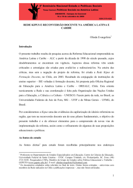 REDE KIPUS E RECONVERS&Atilde;O DOCENTE