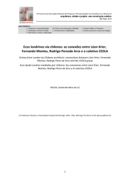 Ecos londrinos via chilenos: as conex&otilde;es entre L&eacute;on Krier