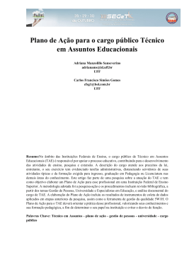 Plano de Ação para o cargo público Técnico em Assuntos