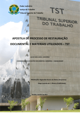 Apostila de Restaura&ccedil;&atilde;o