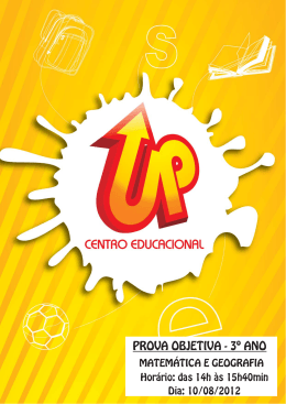 PROVA OBJETIVA - 3&ordm; ANO