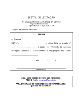 EDITAL DE LICITA&Ccedil;&Atilde;O