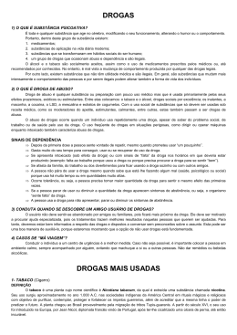 Conhecendo as drogas - Convenção Batista Brasileira