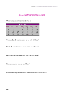 Anexo VII &ndash; Tarefas matem&aacute;ticas desenvolvidas no projecto