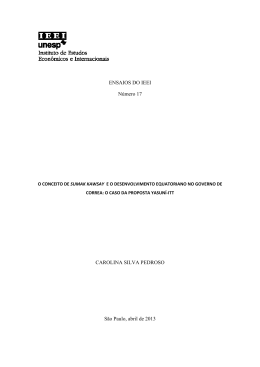 ENSAIOS DO IEEI N&uacute;mero 17 CAROLINA SILVA PEDROSO S&atilde;o