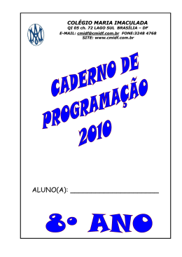 8&ordm; ano - Col&eacute;gio Maria Imaculada