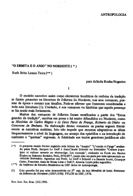 &ldquo;O ERMITA E O ANJO&rdquo; NO NORDESTE ( `) Ruth Brito Lemos Terra
