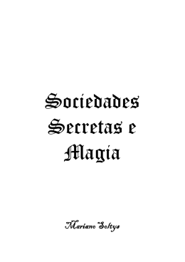 Sociedades Secretas e Magia
