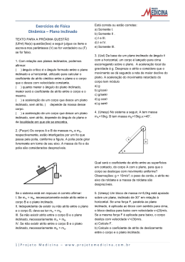 Exerc&iacute;cios de F&iacute;sica Din&acirc;mica &ndash; Plano Inclinado