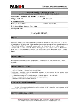 Sociologia Jur&iacute;dica