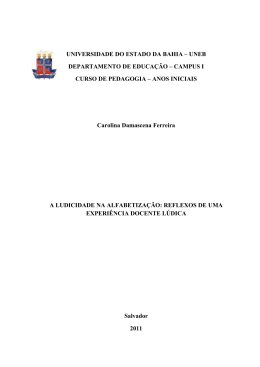 CAMPUS I CURSO DE PEDAGOGIA – ANOS INICIAIS