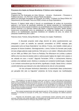 Processos de cria&ccedil;&atilde;o em Dan&ccedil;as Brasileiras O