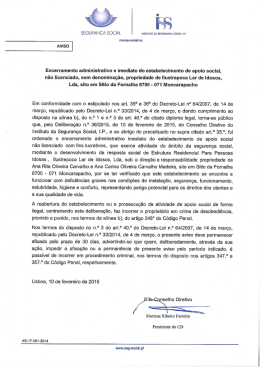 Encerramento administrativo e imediato do