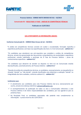 AVALIAÇÃO DO PERFIL PESSOAL