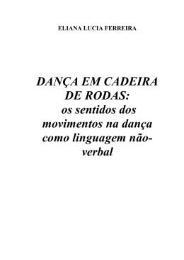 os sentidos dos movimentos na dan&ccedil;a como linguagem n&atilde;o