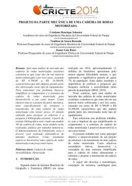 PROJETO DA PARTE MEC&Acirc;NICA DE UMA CADEIRA