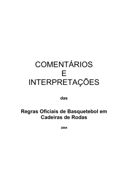das Regras Oficiais de Basquetebol em Cadeiras de Rodas