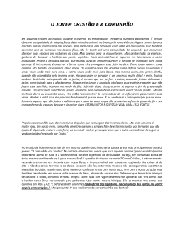 O JOVEM CRIST&Atilde;O E A COMUNH&Atilde;O
