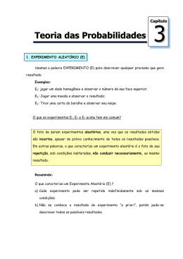 Cap&iacute;tulo 3 - Teoria das Probabilidades